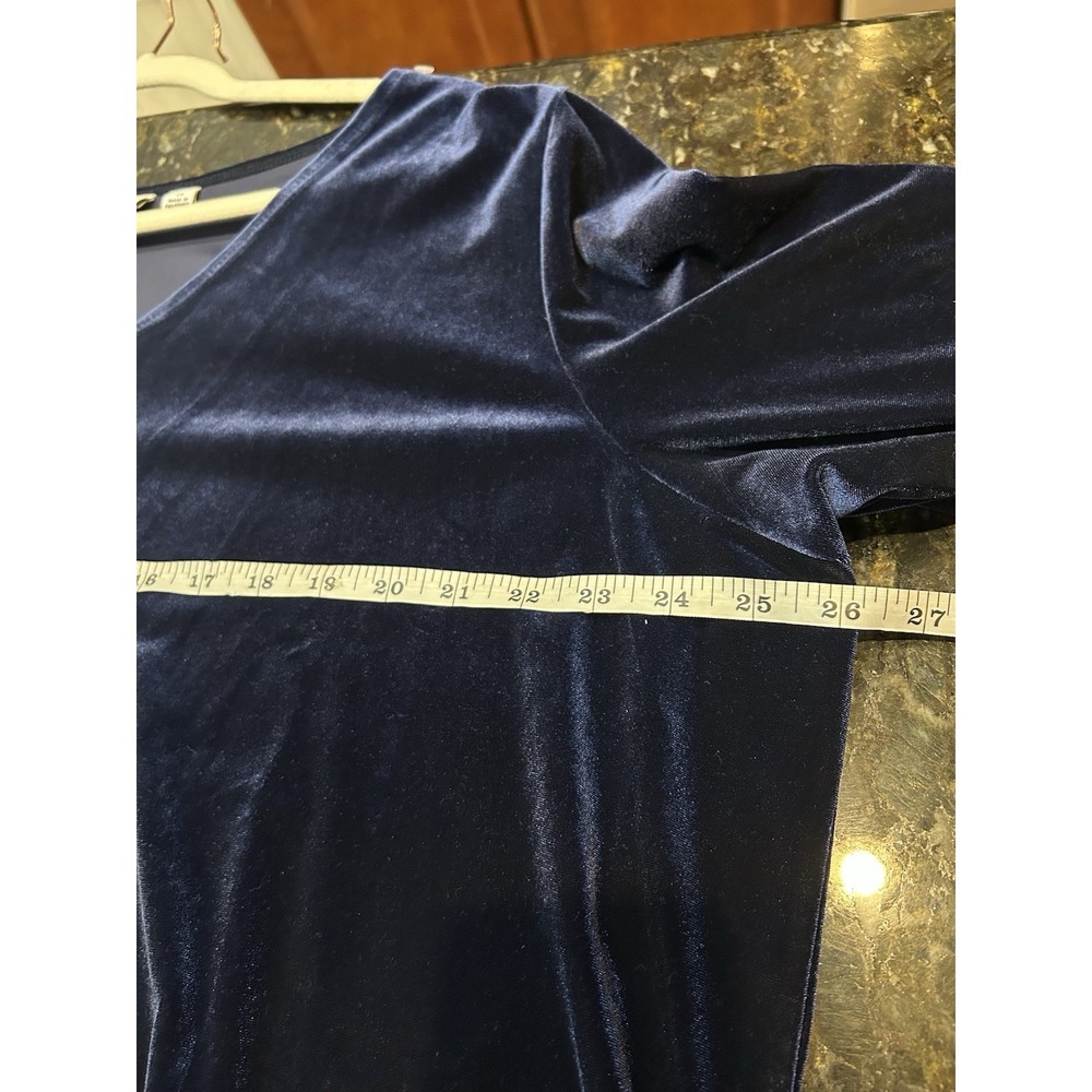 NWT Susan Graver Women's Velvet Top 2X Cut Out Sequin 3/4 Sleeves Glam Party - Picture 8 of 9